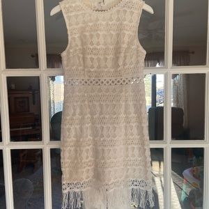Lulus Kenna White Crochet Lace Sleeveless Bodycon